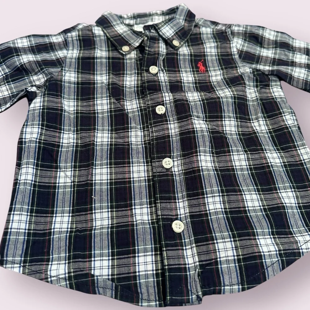 Baby Ralph Lauren Plaid Button-Up Shirt Size 6 Months